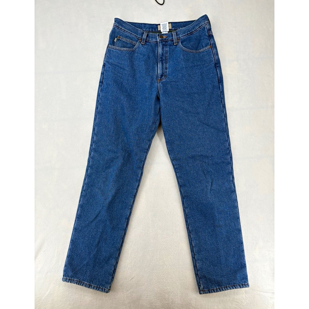 L.L.Bean Classic Fit Blue Straight Leg Fleece Lined Denim Jeans Men's Size 32